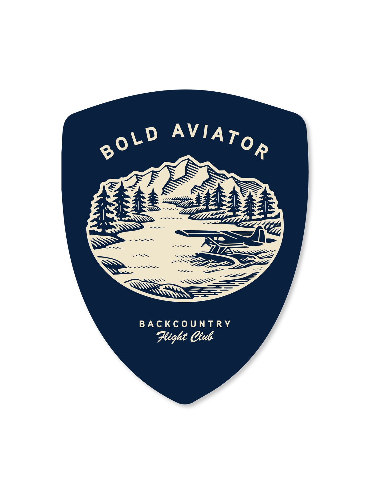 Backcountry FC glossy die cut sticker by Bold Aviator