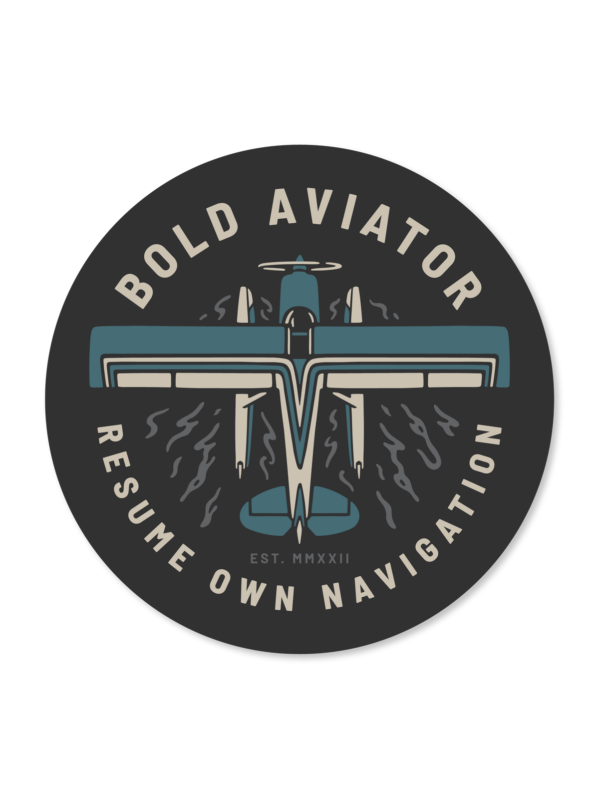 Float Flyin' glossy die cut sticker by Bold Aviator