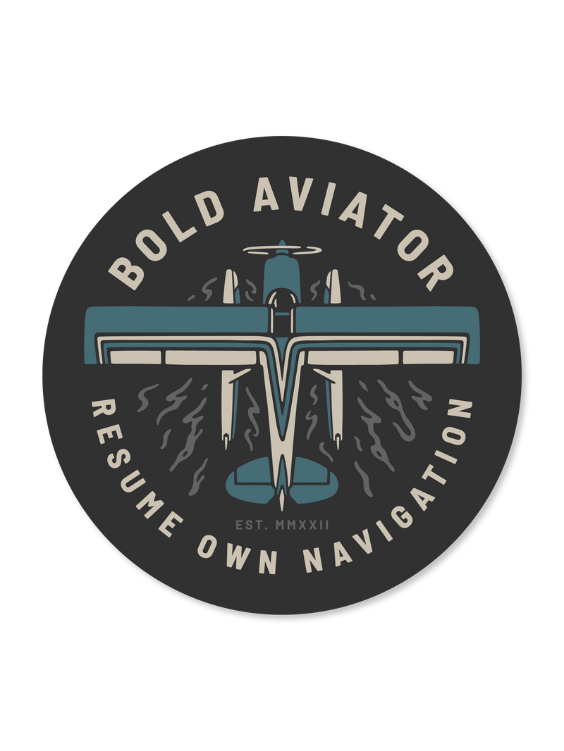 Float Flyin' glossy die cut sticker by Bold Aviator